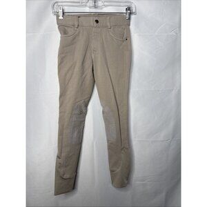 Ovation riding breeches beige youth girls 14 waist 22" Tan Horse English Pants